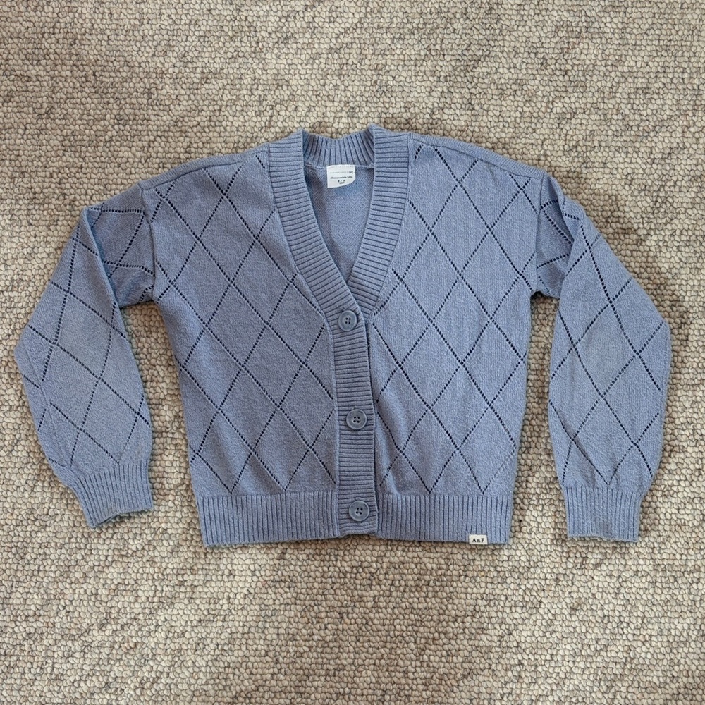 Abercrombie Kids Blue Button Cardigan, size 9/10